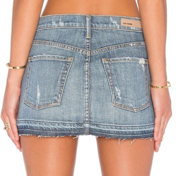 GRLFRND Claudia Denim Mini Skirt in "baby come back" NWT Size 24 - Picture 3 of 3